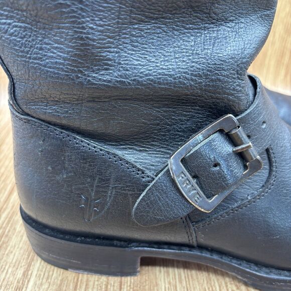 Frye Veronica Short Black Leather Short Moto Biker Boots Size 7.5 B - Picture 15 of 15